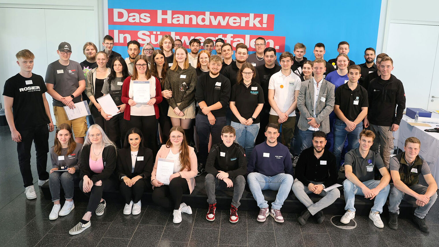 Gruppenfoto der Ausbildungsbotschafter der Handwerkskammer Südwestfalen.