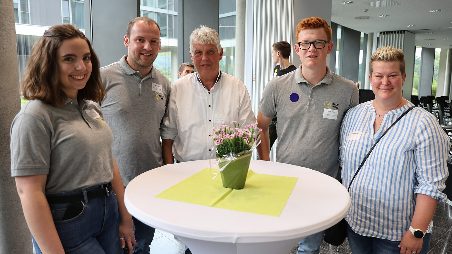Am Rande der Veranstaltung im Berufsbildungszentrum. 
