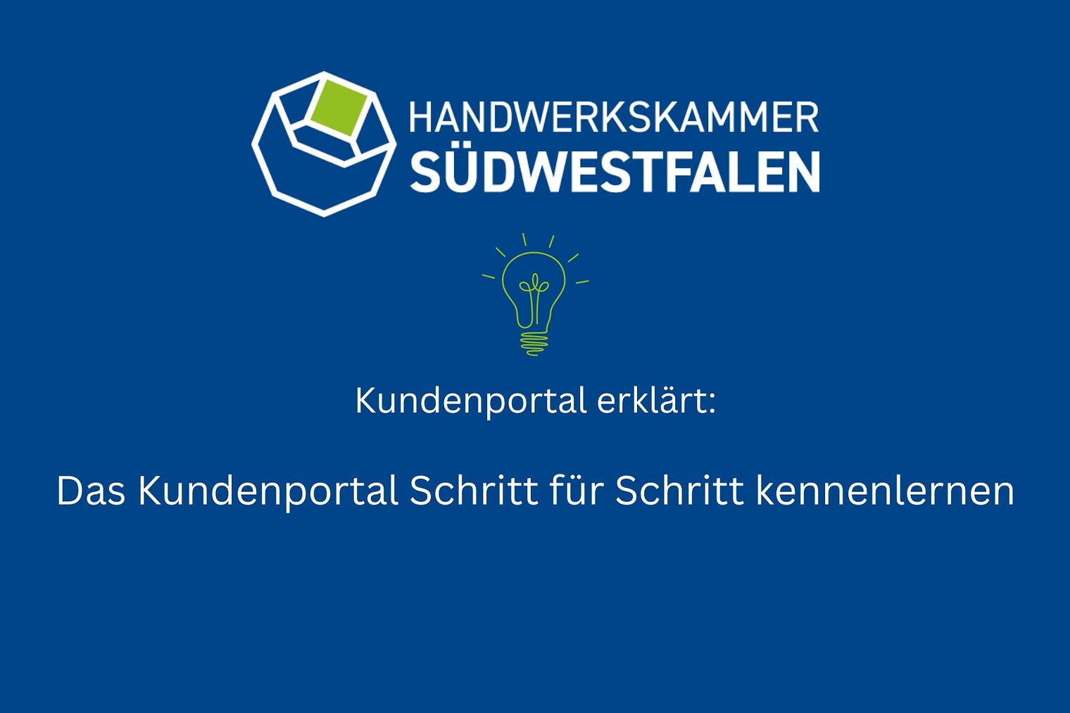 Logo für die Erklärvideos zum Kundenportal der Handwerkskammer Südwestfalen