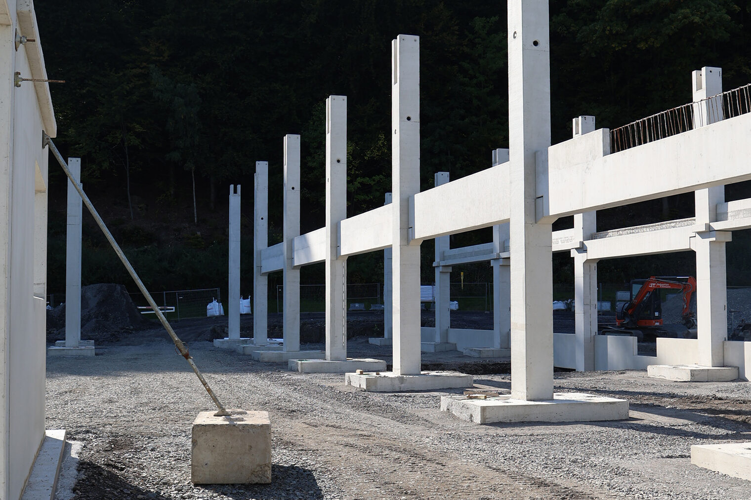 Neue Tischlerhalle Die Baustelle für den Neubau der Tischlerhalle am bbz Arnsberg.