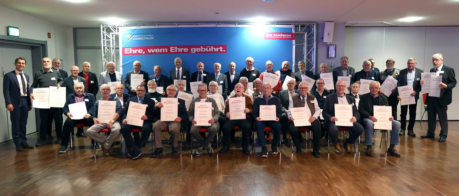 Die Goldmeister von außerhalb des Kammerbezirks. 