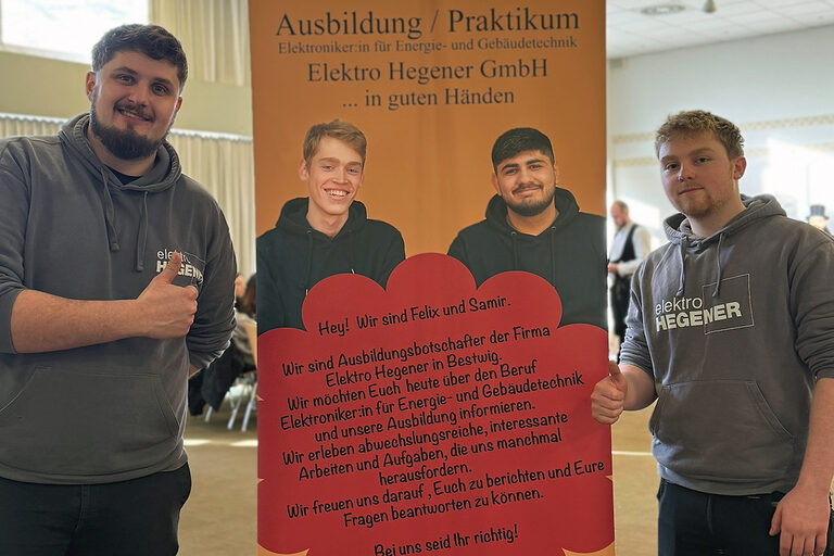 Auch Elektro Hegener stellte ihr Gewerk bei Check das Handwerk in Meschede vor.