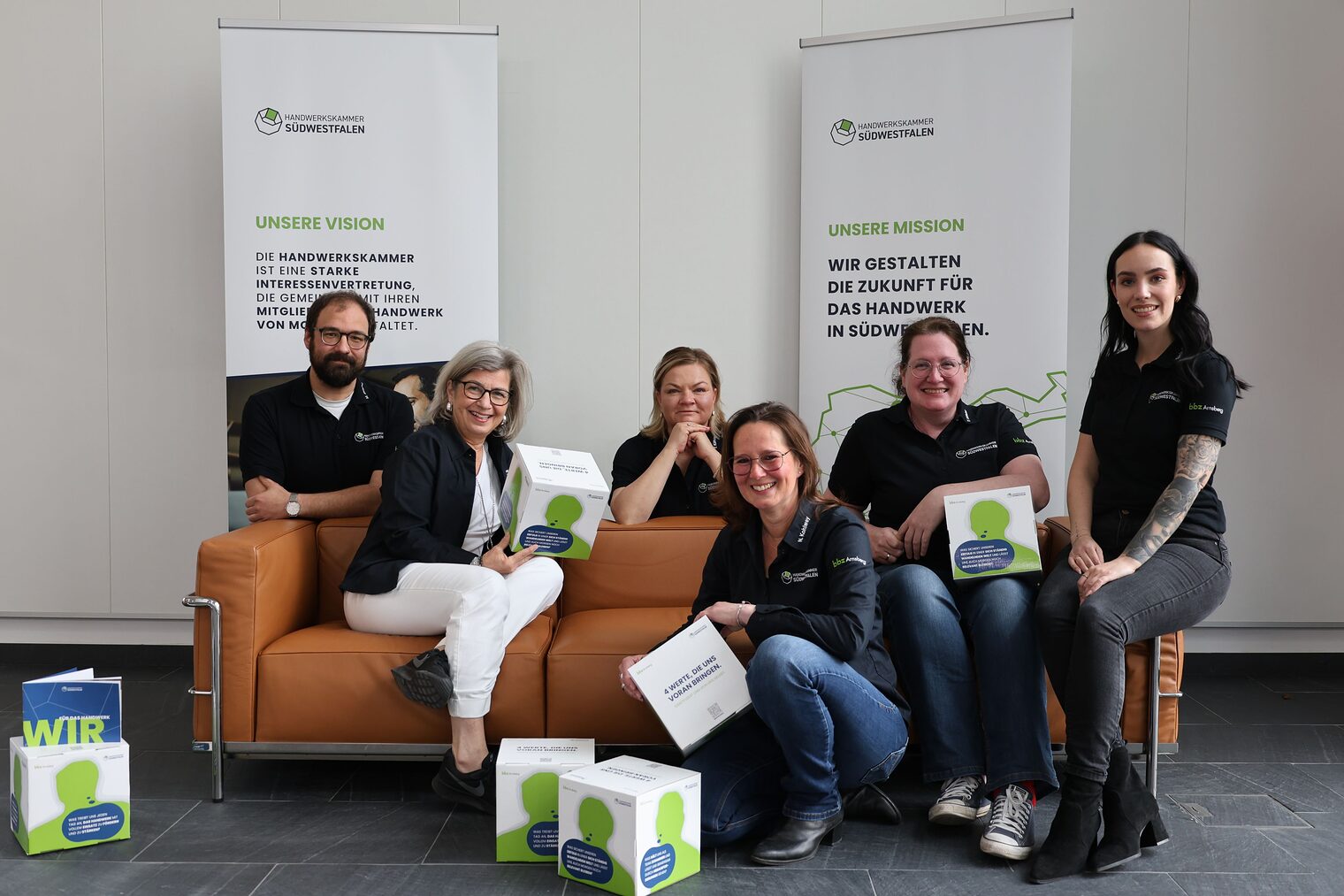 Gruppenfoto der Mitglieder der Abteilung Fachkräftesicherung der Handwerkskammer Südwestfalen