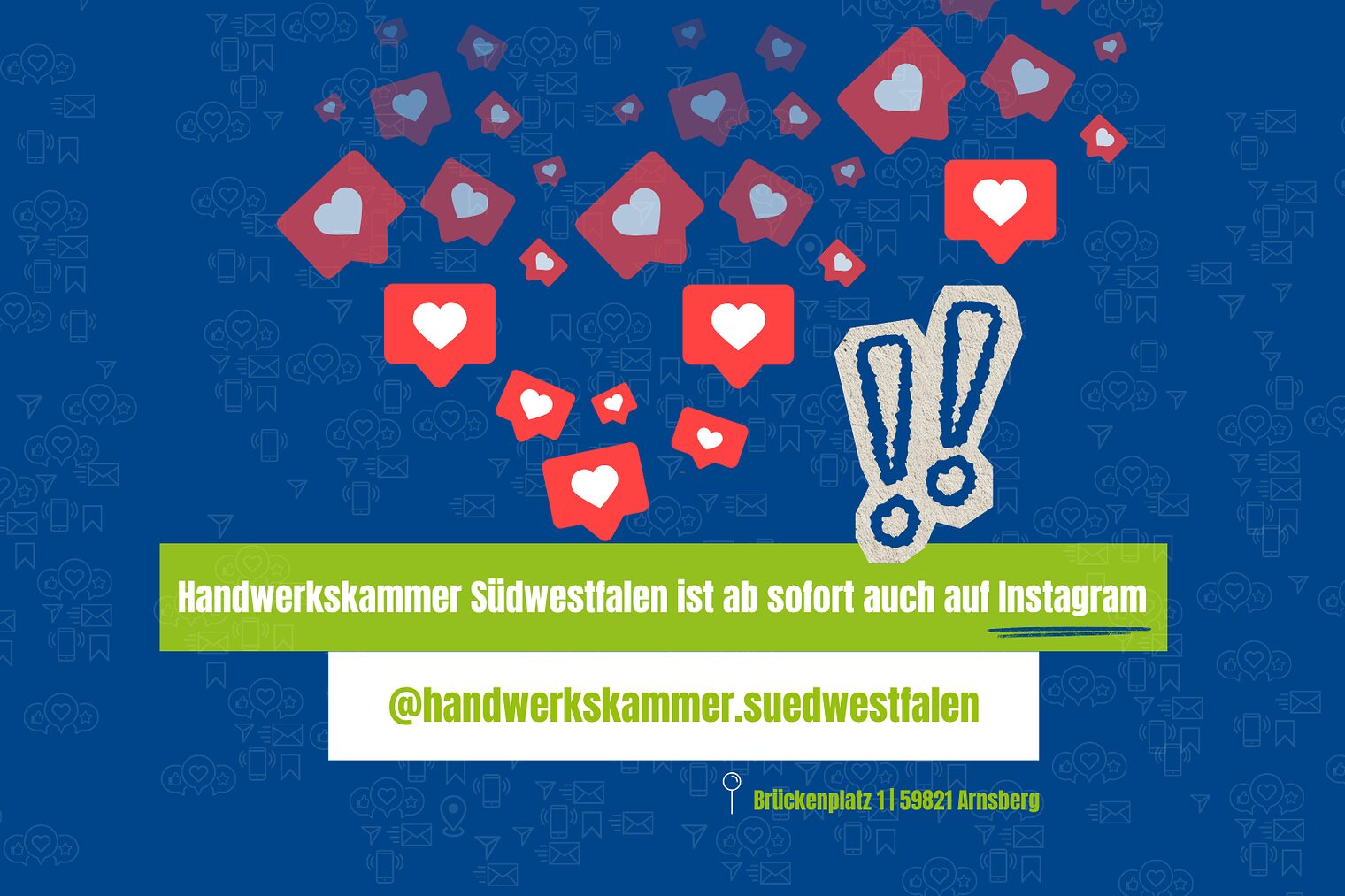 Werbebanner des Instagramaccounts der Handwerkskammer Südwestfalen.