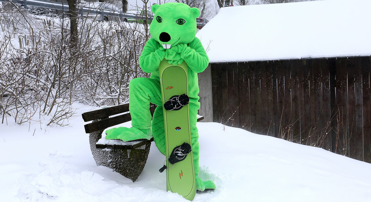 Der bbz-Biber ist bereit für den Snowboard-Worldcup 2018!