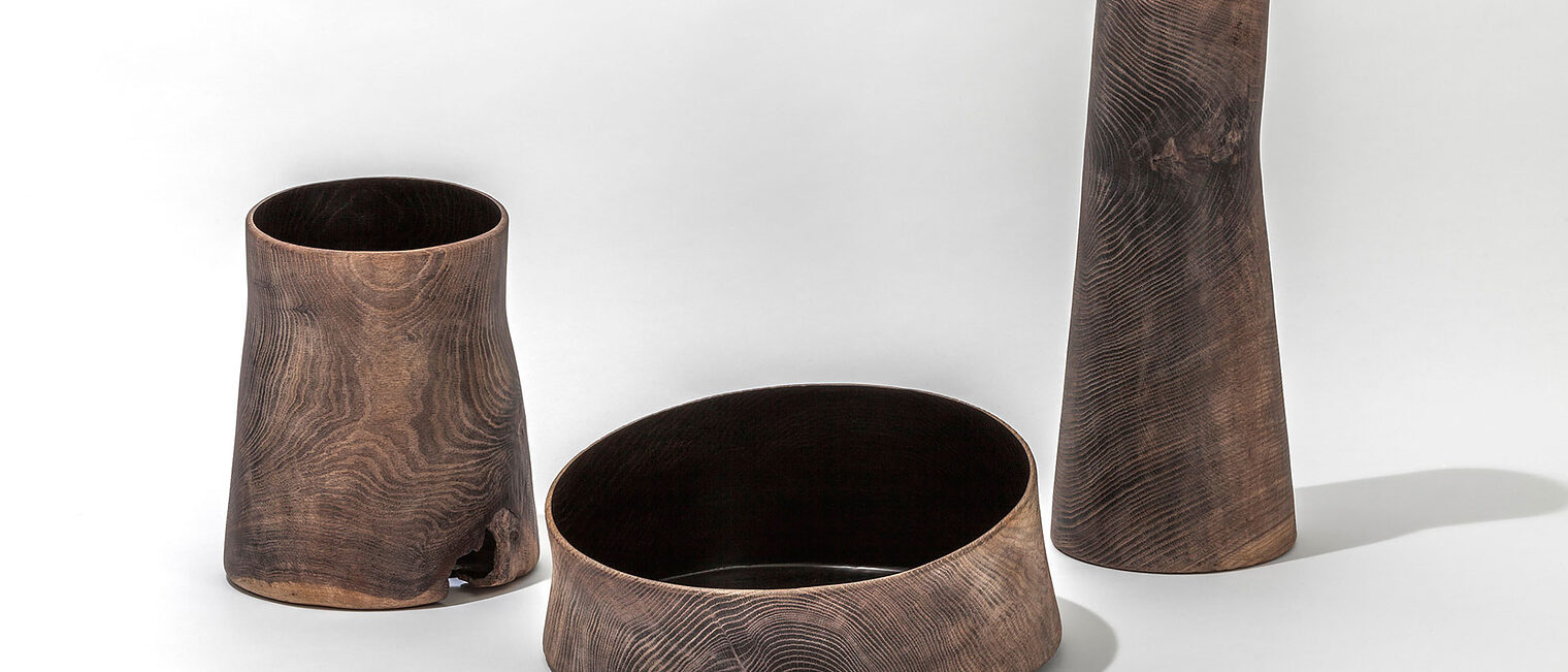 Drei Gefäße aus Eichenholz von Konrad Koppold_2017
